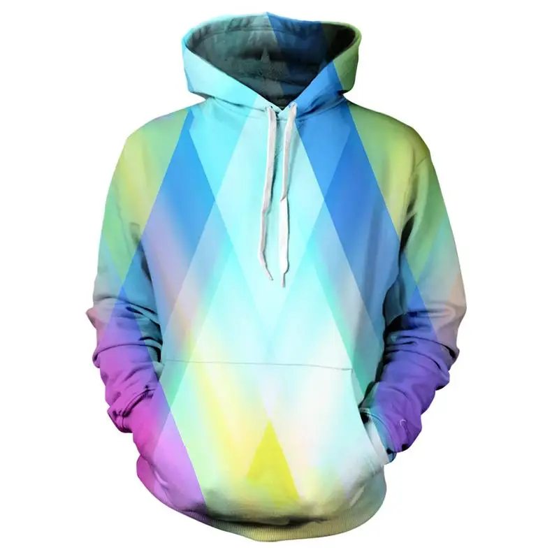 

New 3D printing men's geometric color pattern Hoodie art tribe simple new trend printing spring and autumn fashion xxs-6xl