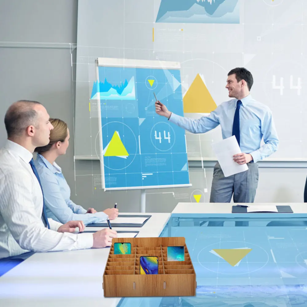 

1Pc Classroom Phone Finishing Box Mobile Phone Multi-grid Storage Box (24 Grids)