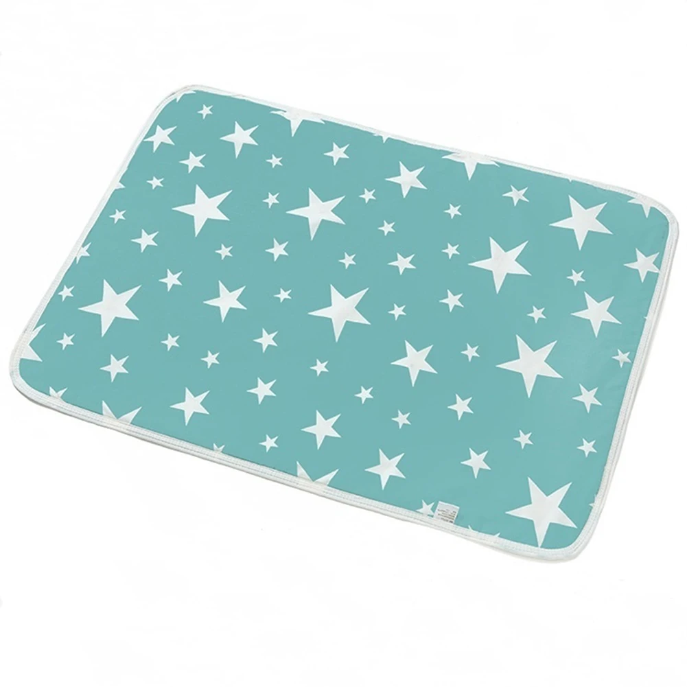 

Newborn Baby Changing Mat Star Duck Print Water Absorbent Infant Baby Crib Changing Mat Cotton Waterproof Reusable Diaper