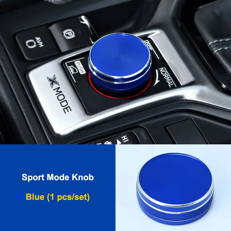 Sport M Knob Blue 1p QHCP алюминиевый сплав автомобильный CD аудио стерео Кнопка регулировки переключатель кольцо панель управления AC ручка Крышка для Subaru Forester XV 18-19 - Название цвета: Sport M Knob Blue 1p