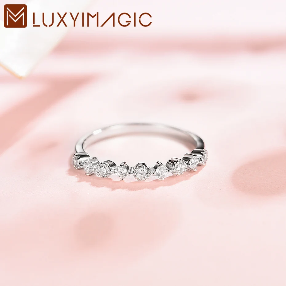 

Luxyimagic, оригинальное серебро 925 пробы, циркониевые кольца для женщин, Изящные Ювелирные изделия, обручальное кольцо для вечеринки, ювелирные ...