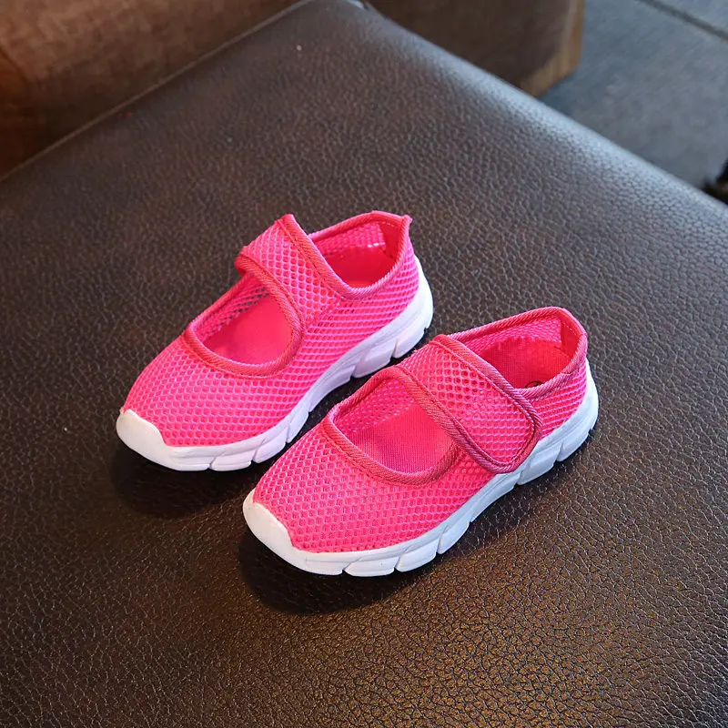 Hot Sale Fashion Kids Shoes Boys Girls Casual Air Mesh Cut-outs Breathable Children's Sneakers Candy Color High Quality | Детская