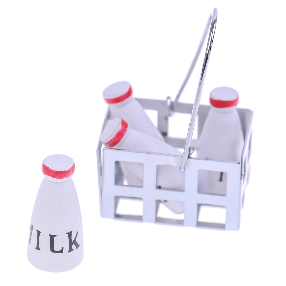 

1pc/1set 1/12 Dollhouse Miniature Resin Milk Breakfast Carton Bottle Drink Pretend Play Food Doll House Kitchen Accessories Toys