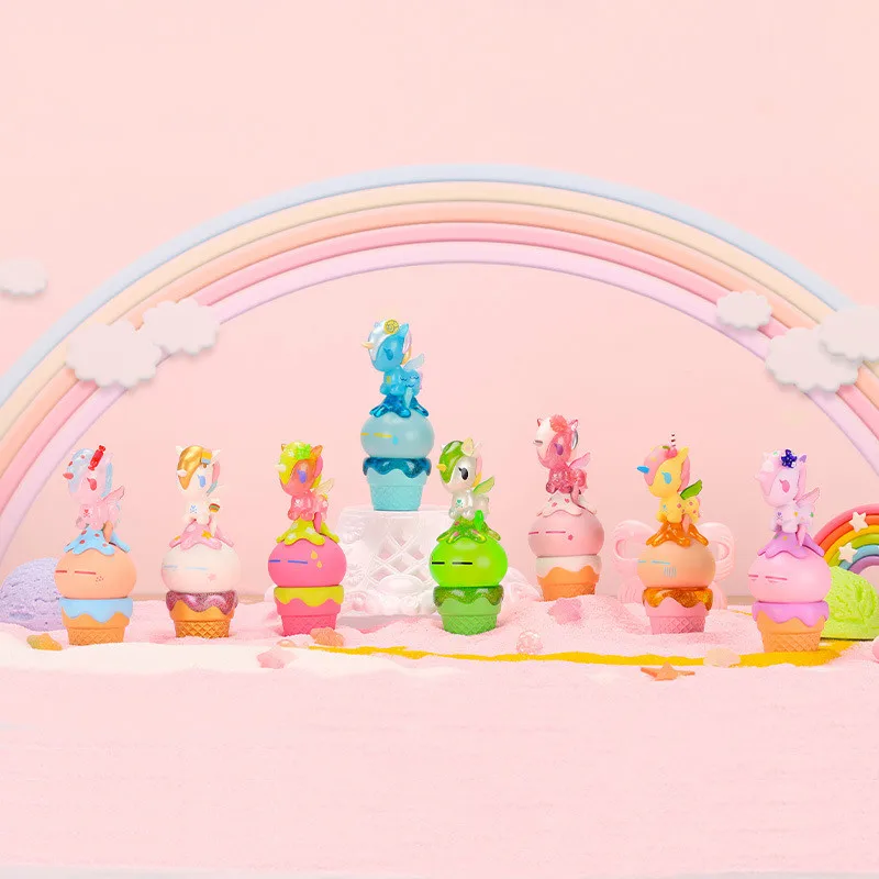 6 шт./лот коробка для слепых игрушек сумка Токидоки единорога мороженого коробок