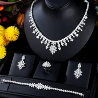 missvikki famous brand 4pcs luxury african jewelry set for women wedding party clear zircon crystal dubai bridal jewelry