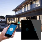 Смарт-выключатель UBARO Tuya из закаленного стекла для ЕС, поддержка голосового нейтрального управления, кнопки Google Home Alexa, 123 клавиши, Ac100-240V