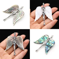 charm angel lady brooches silver color alloy angel brooches metal pins for women party dress coat accessories jewelry gift