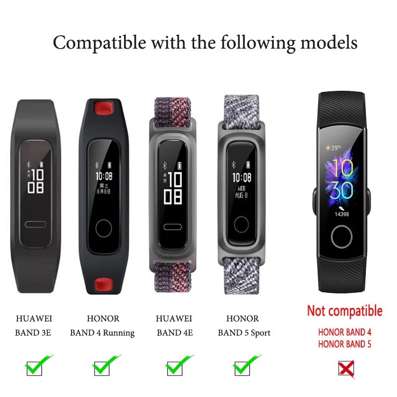 Браслет для браслете HUAWEI Band 3e 4e ремень HONOR 4 бег спортивный ремешок band 5 замена