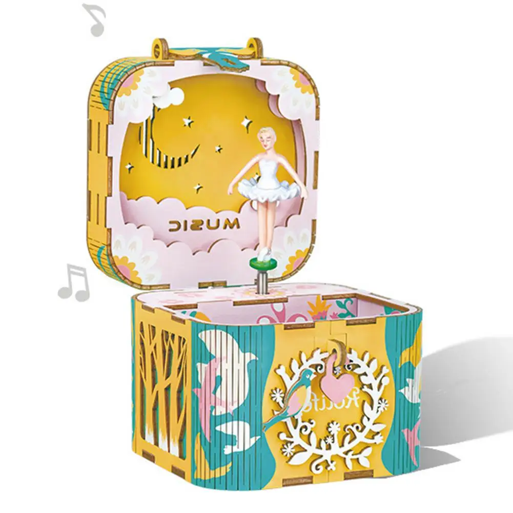 Музыкальная шкатулка сделай сам деревянная 3D головоломка музыкальная для