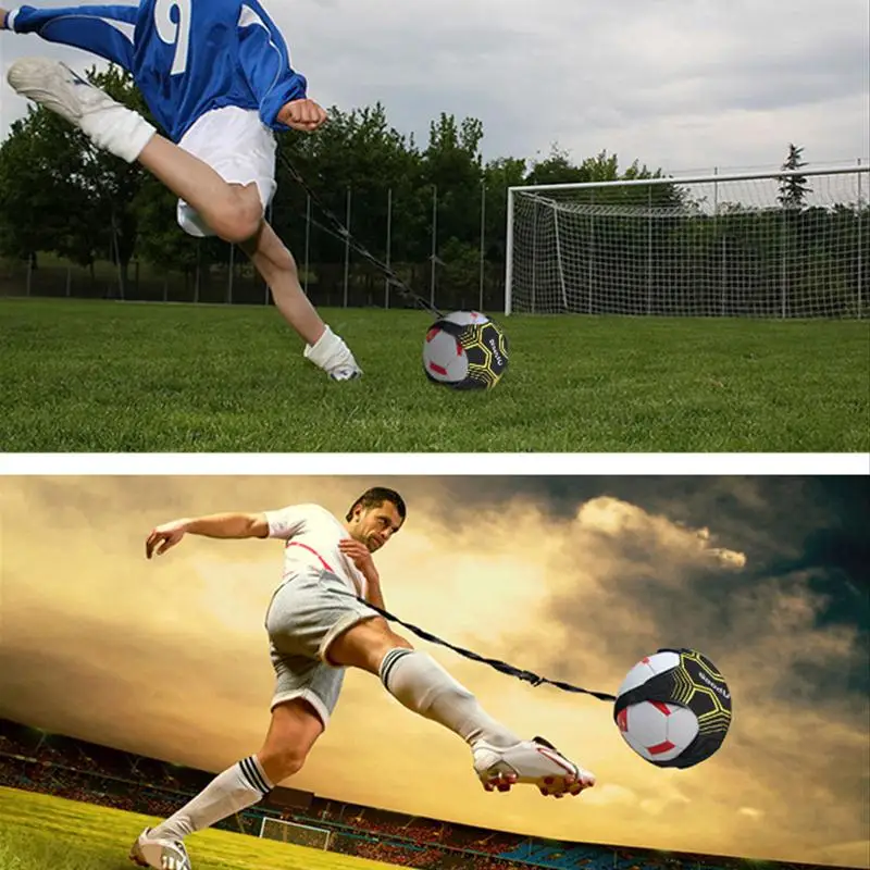 Черное полиэфирное волокно мяч тренировочный пояс футбольная помощь футбольный