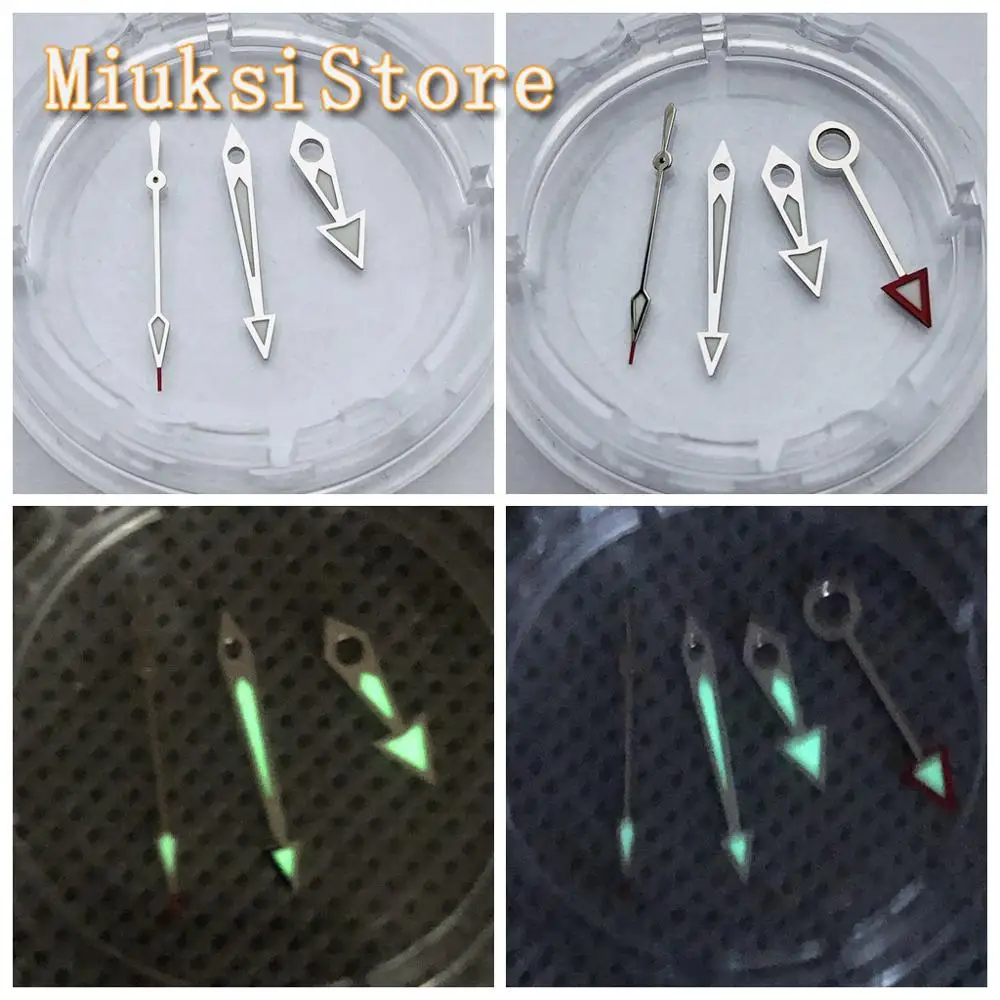 Часы Bliger GMT серебряные стрелки светящиеся подходят для Miyota 8205 8215 821A Mingzhu DG2813 3804