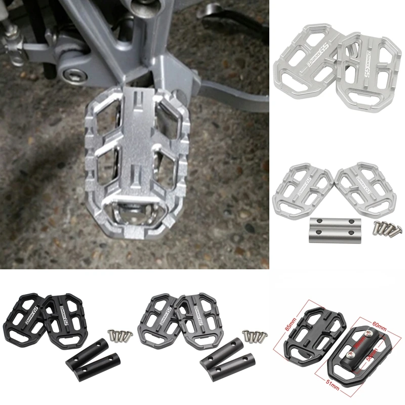 

Алюминиевые мотоциклетные увеличивающие заготовки широкие подножки, подножки для педали, черные титановые серебряные подножки для BMW R1200GS ...