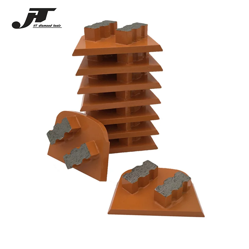 

HT Grinding Shoes Diamond Grinding Pads with Two Segments for Concrete Floor 12PCS