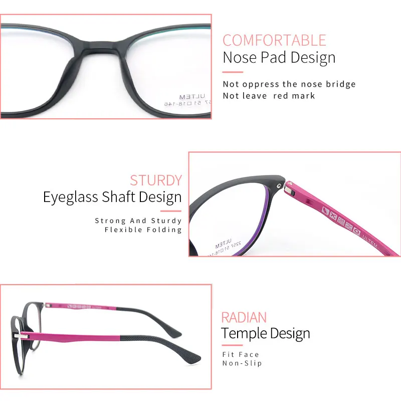 

KANDREA Unisex Ultem Anti Blue Ray Glasses Women Computer Eyeglasses Frame Men Ultralight Square Optical Prescription Eyewear