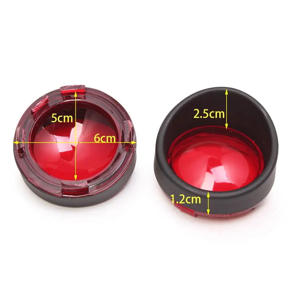 

2 x Smoked Turn Signal Lens Chrome Trim Ring Bezels Visor For Harley Parts