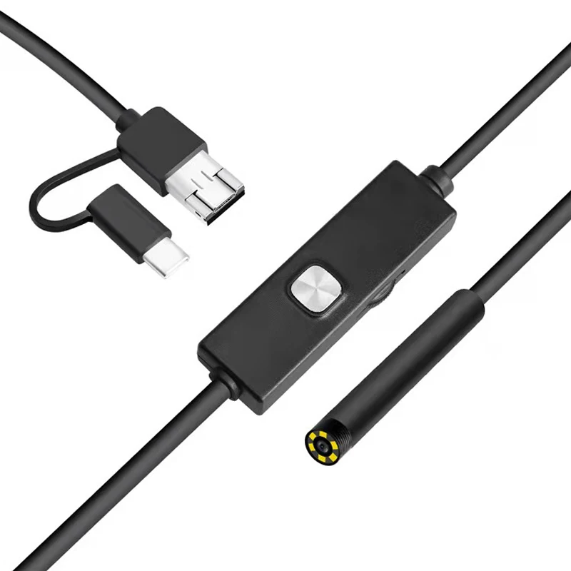 Цена Подводная камера HD, 10 м, 8 миллионов пикселей, водонепроницаемый видоискатель, большой объектив 14 мм, камера 3 в 1, эндоскоп, Рыболовный инстру...