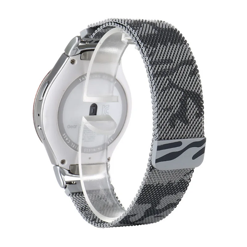 42 мм/46 мм samsung Galaxy gear Frontier/Классический 22 мм/20 мм стальной ремешок из искусственной кожи быстросъемный розовый для S4 S3 S2