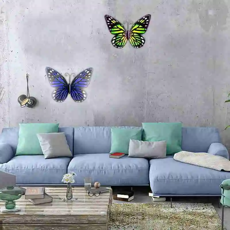 

Wrought Iron Wall Hanging Decoration Wrought Iron Metal Butterfly Mural for Home Decor Indoor and Outdoor