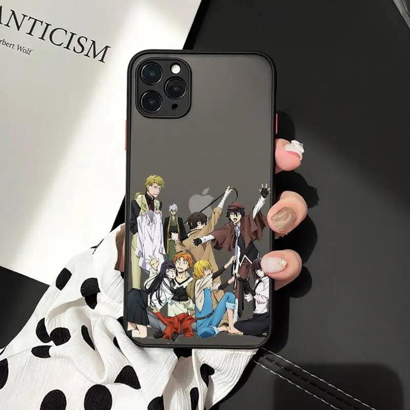 

anime bungou stray dogs Dazai Osamu Phone Cases Matte Transparent for iPhone 7 8 11 12 s mini pro X XS XR MAX Plus cover funda