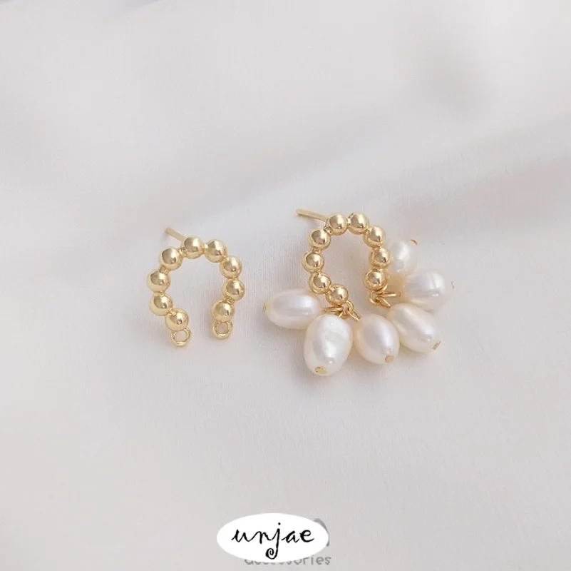 Цветные сохраняющие золотистые 925 Серебристые иглы круглые бусины C кольцо