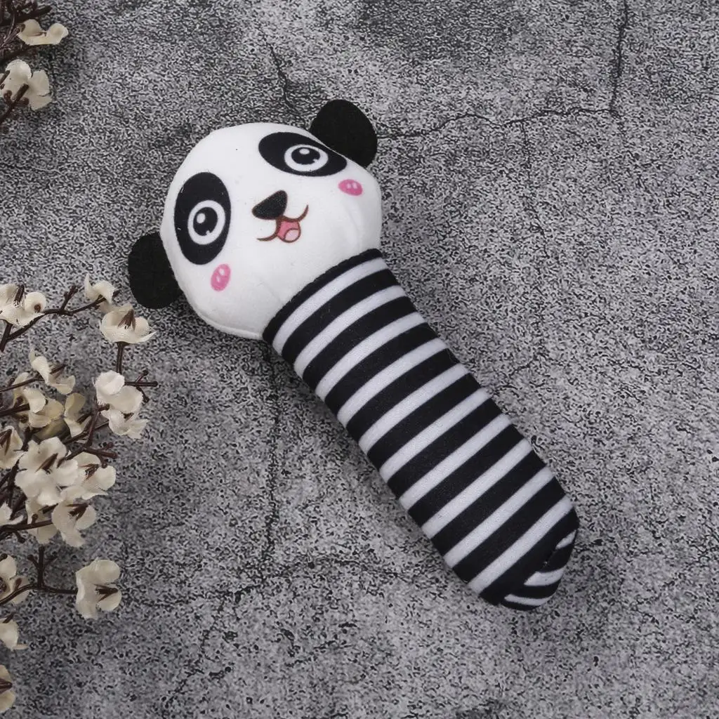 New Soft Plush Baby Toy Animal Hand Bells Baby Teethe Rattle Toys High Quality Newborn Gift Animal Style Hand Bell Rattle 0-12M