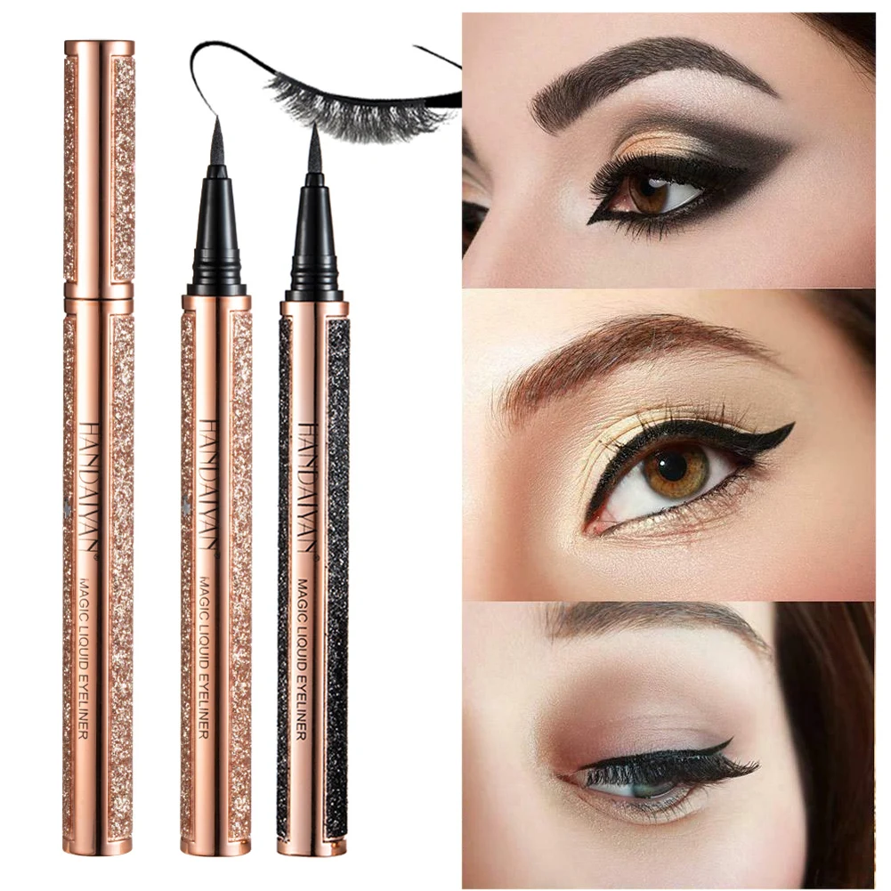 

2-in-1 Self-Adhesive Eyeliner Pen Waterproof Smudge-proof Eyelash Glue Pen No Glue Eyeliner Pen Perfect gift for Women Shipping