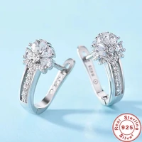 2021 new 925 sterling silver earrings flower zircon earrings woman wedding wedding jewelry gift