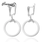 Модные Классические Висячие керамические серьги элегантные черные белые круглые циркониевые ювелирные изделия из нержавеющей стали для женщин Свадебные помолвки