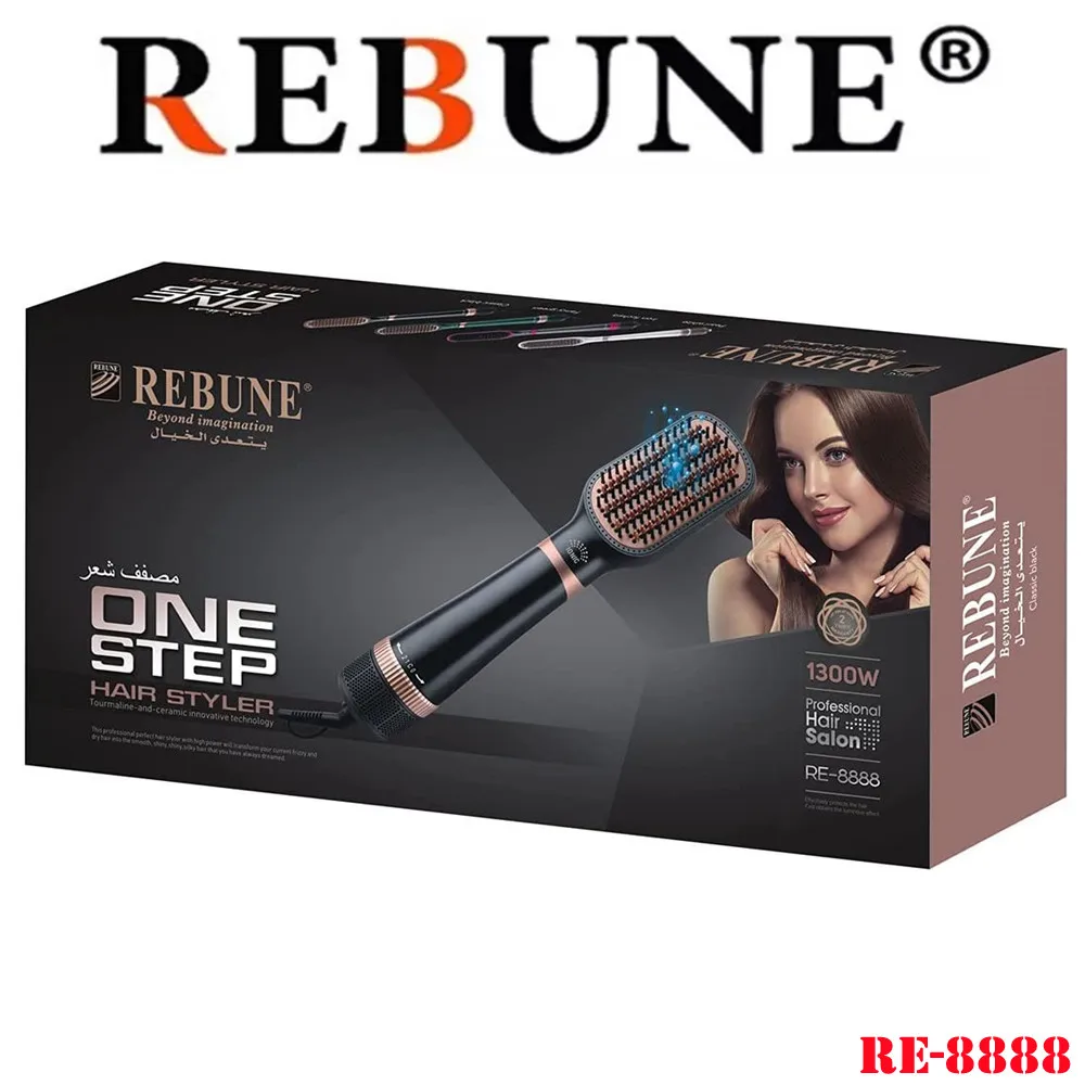 REBUNE RE-8888 1300 Вт 200-240 В стайлер для волос одношаговый с горячим воздухом фен объема