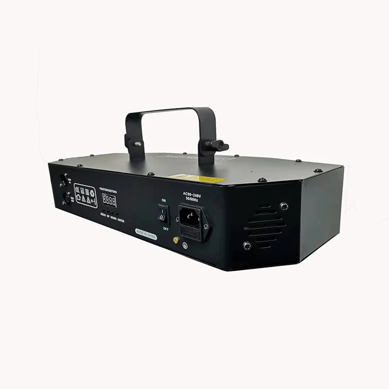 Скидка RGB 3в1 светодиодный диско-сценический лазерный проектор DMX/управление звуком 4 объектива полный цвет линии лазерного сканера для DJ Club Bar Вечер...