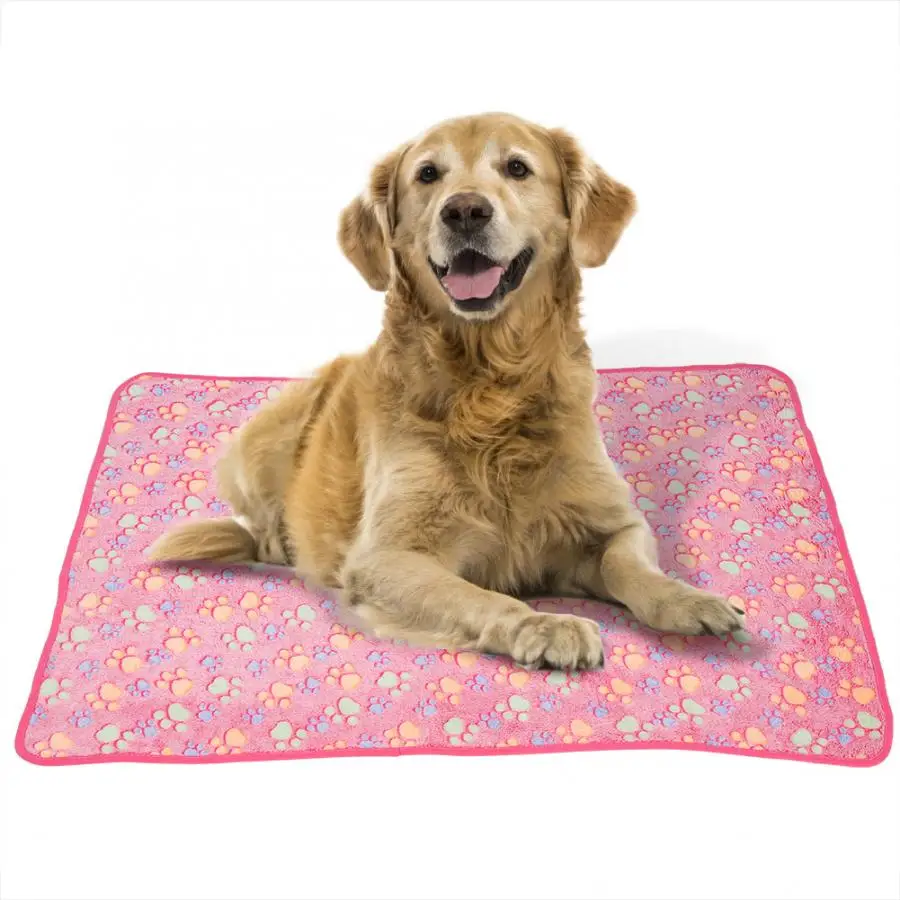 Зимнее мягкое Коралловое Флисовое одеяло для собак теплое домашних животных