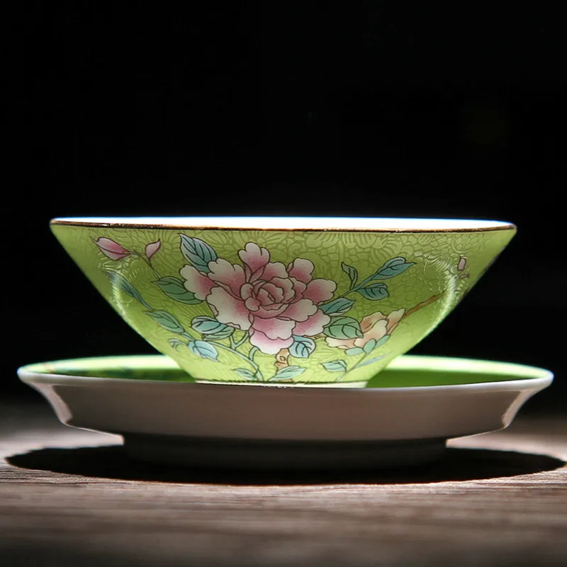 Акция! 1 шт. Китайский Цзиндэчжэнь фарфор Селадон gaiwan Чайник Кунг-фу