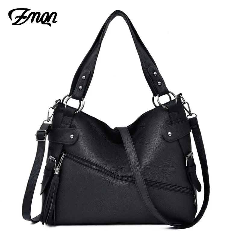 

ZMQN Women Bag 2020 Black Female Handbags Ladies Hand Bags Casual Big High Capacity Shoulder Bag PU Leather Bolsa Feminina A848