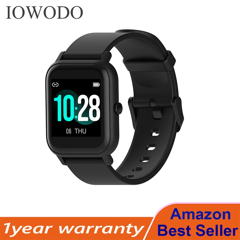 

IOWODO Smart Watch R3 Heart Rate Monitor 12Sports Modes Men Women Sports Watch Clock Sleep Monitor for IOS Android Phone