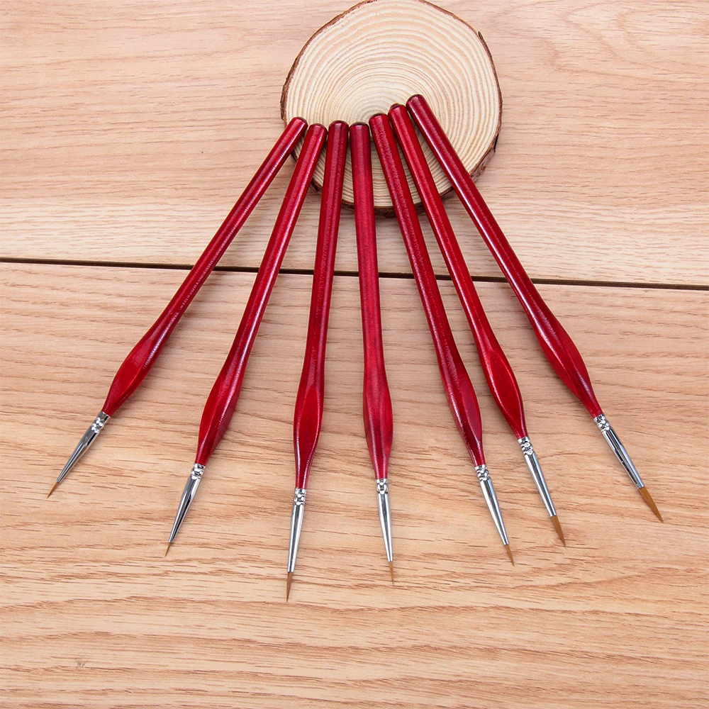 1 шт. деревянная ручка нейлоновый крючок для волос кисть рисования акварельной