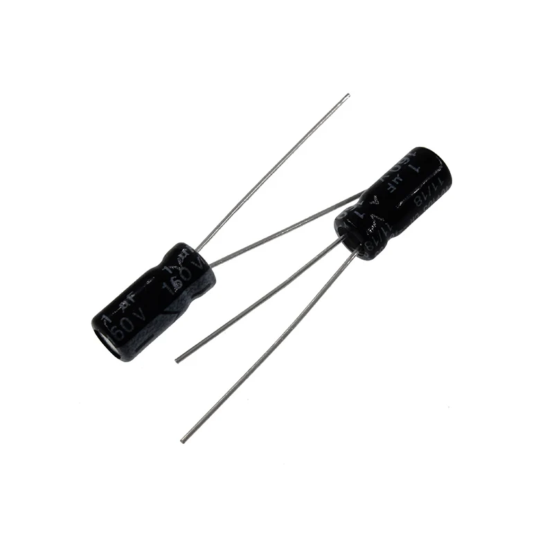 Алюминиевый электролитический конденсатор 1uF 160V 1MFD 160Volt 6 х11 мм радиальный 1 МФ в