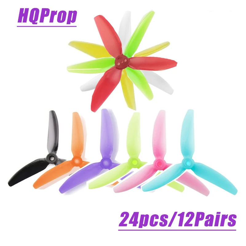 24 шт./12 пар RC Propeller HQProp DP5X4.3X3V1S 5043 /DP5.1X4.1X3/T3X3X3/T2.5X2.5X3 прочный 5 1/5 0/3 0/2 дюймов FPV