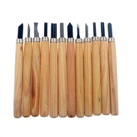 12pcs professional wood carving chisel knife hand tool set for basic detailed carving woodworkers gouges multi purpose diy