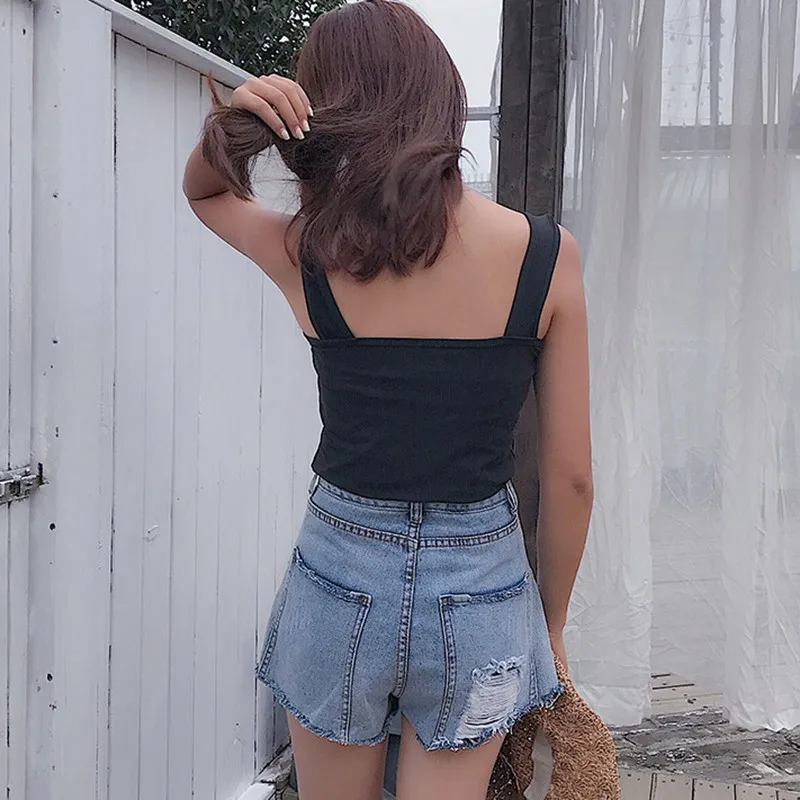 Хит 2019 Женская майка с квадратным воротником без рукавов пуловер простой модный