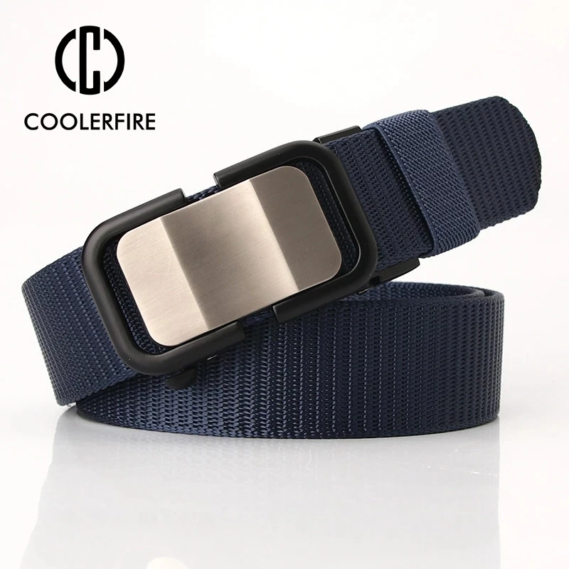 Men Belts Canvas Fabric High Quality Nylon Alloy Buckle Webbing Belts for Men Casual Sports  Comfortable Strap HB006