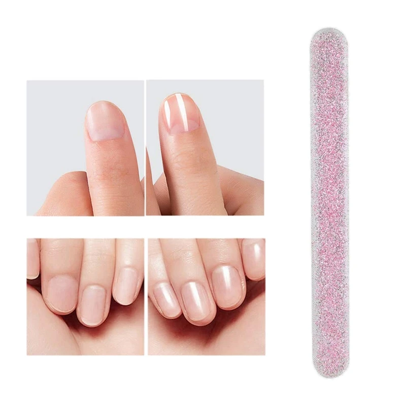 Glass Nail File Crystal Shiner Nano Mini Buffers Block with Portable Case for Natural Nails | Красота и здоровье