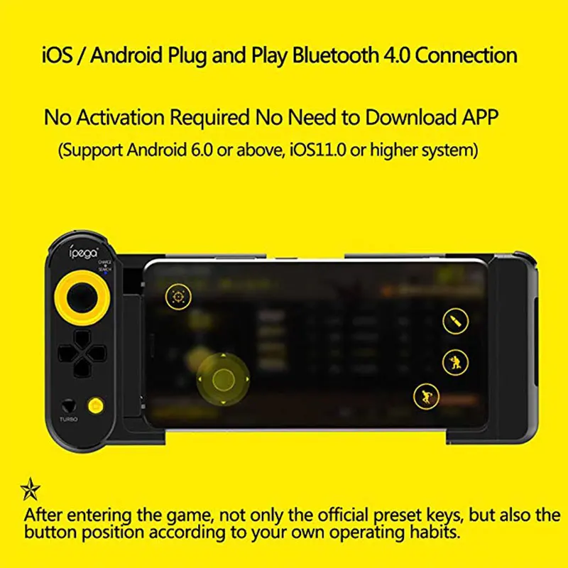Ipega PG-9167 Wireless 4.0 Mobile Games Controller Joystick for iOS/Android Smart Phone Tablet PC | Электроника