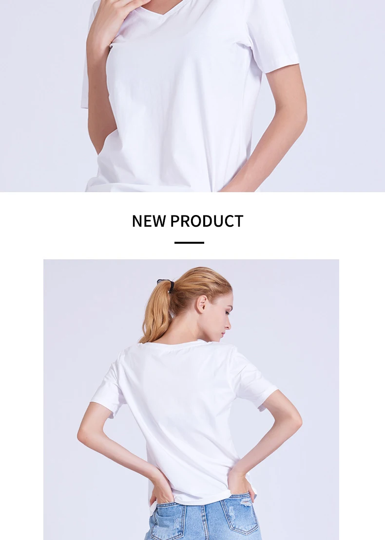 PREISEI футболка Пима хлопковая Футболка женская одежда тонкая Повседневная Camisas Mujer с v-образным вырезом с коротким рукавом Летний Топ белая футболка PV101W