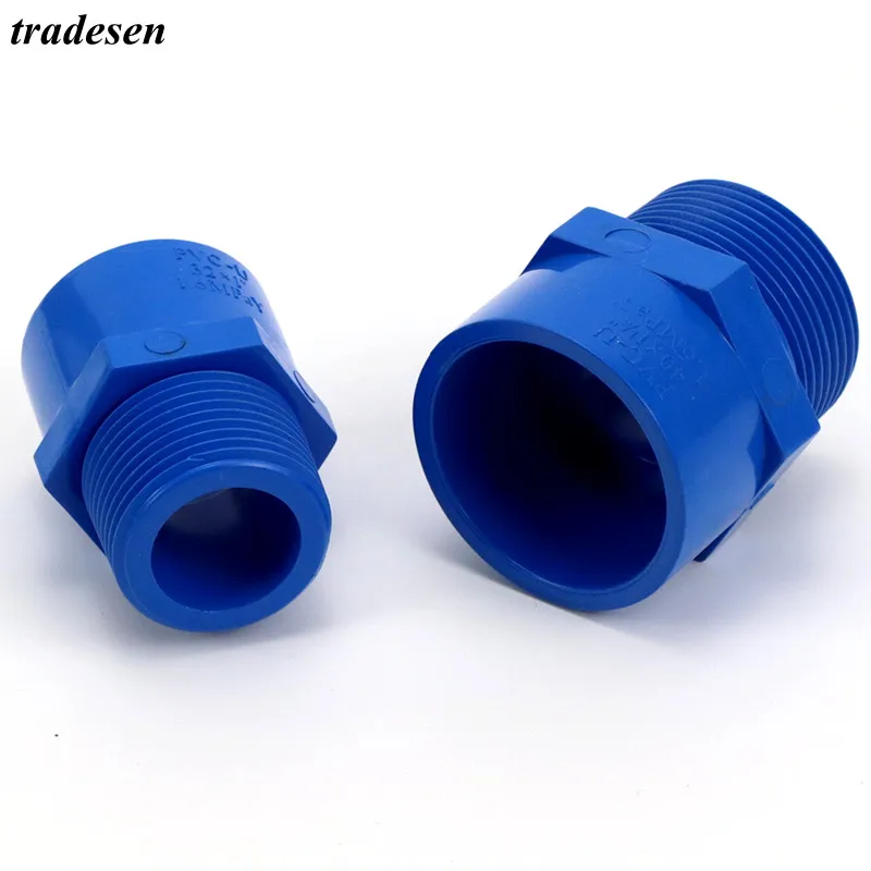 Прямой соединитель с наружной резьбой из ПВХ 1/2-2 дюйма темно-серый цвет быстрое