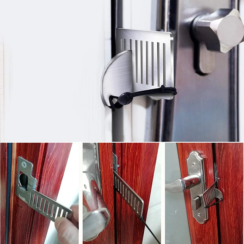 

1 Set Portable Door Lock Travel Hotel Security Door Lock Chain Home Anti-theft Lock Lock Buckle Security Security