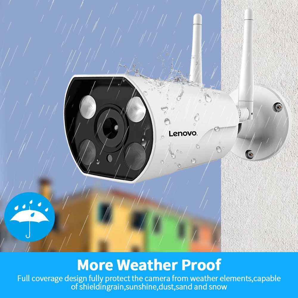 IP камера Lenovo Wifi1080P HD водонепроницаемая с ИК подсветкой и функцией ночного