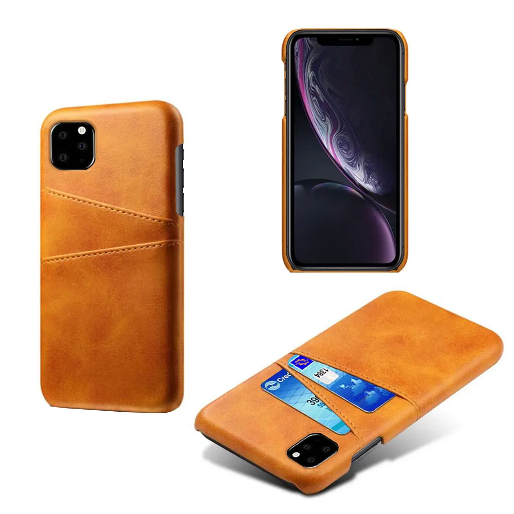 Для iPhone 11 Pro MAX 11Pro XI слоты для карт держатель телефона из искусственной кожи чехол для iPhone 11 11Pro Max XIpro чехол Fundas Capa - Цвет: Case-Orange