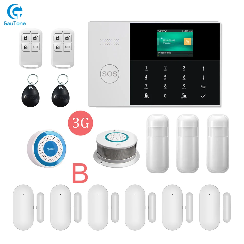 GT-007-3G-PG105-B DHL PG105 wifi GSM/3g GPRS домашняя интеллектуальная безопасность беспроводная сигнализация противопожарная защита приложение дистанционное управление - Цвет: GT-007-3G-PG105-B