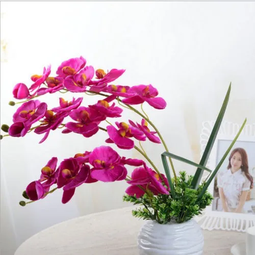 

CRY 8 Head Phalaenopsis Artificial Flowers Butterfly Garden Decor Orchid Silk Flower