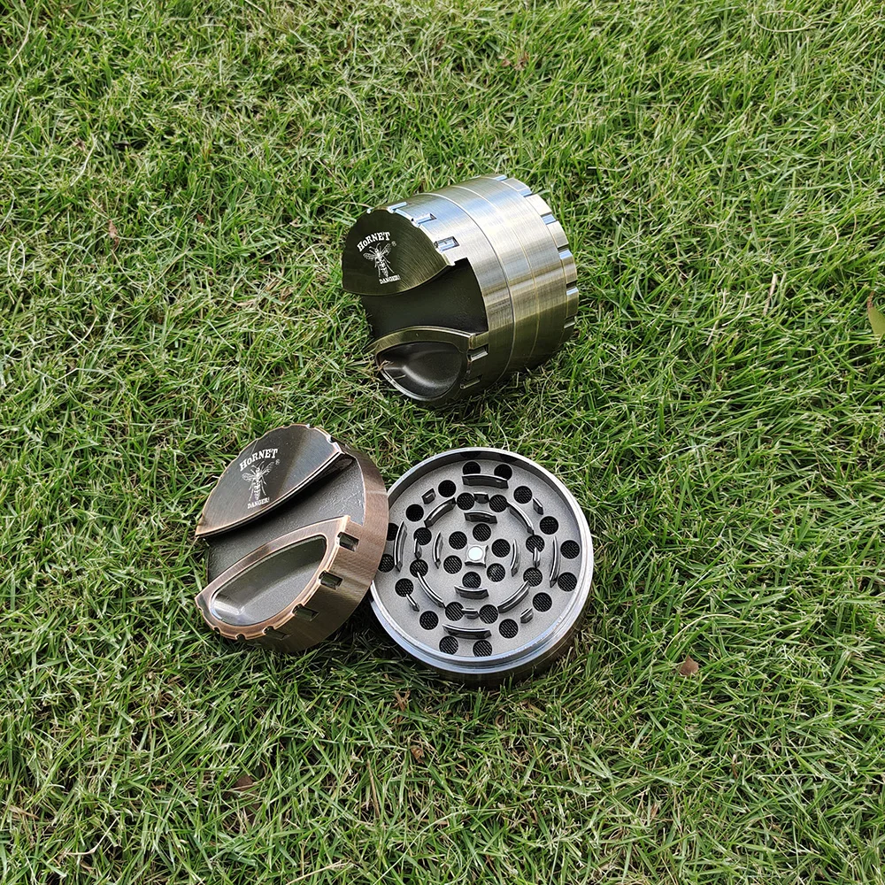 HORNET 80 MM 4 Parts Tobacco Grinder Crusher Large Heavy Zinc Alloy Blade Teeth Herb With 78MM Paper Holder | Дом и сад